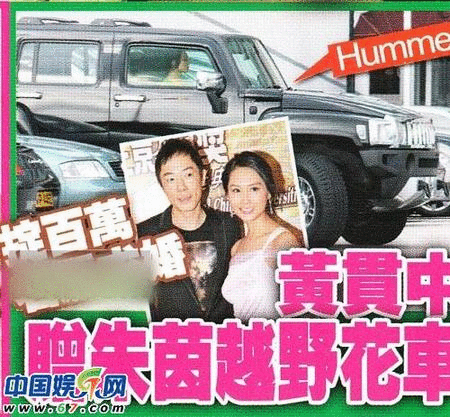 黄贯中赠朱茵百万名车 乘机会求婚用作花车(图)