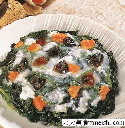 金银蛋烩时菜菜谱图片