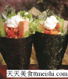 芦笋手卷菜谱图片